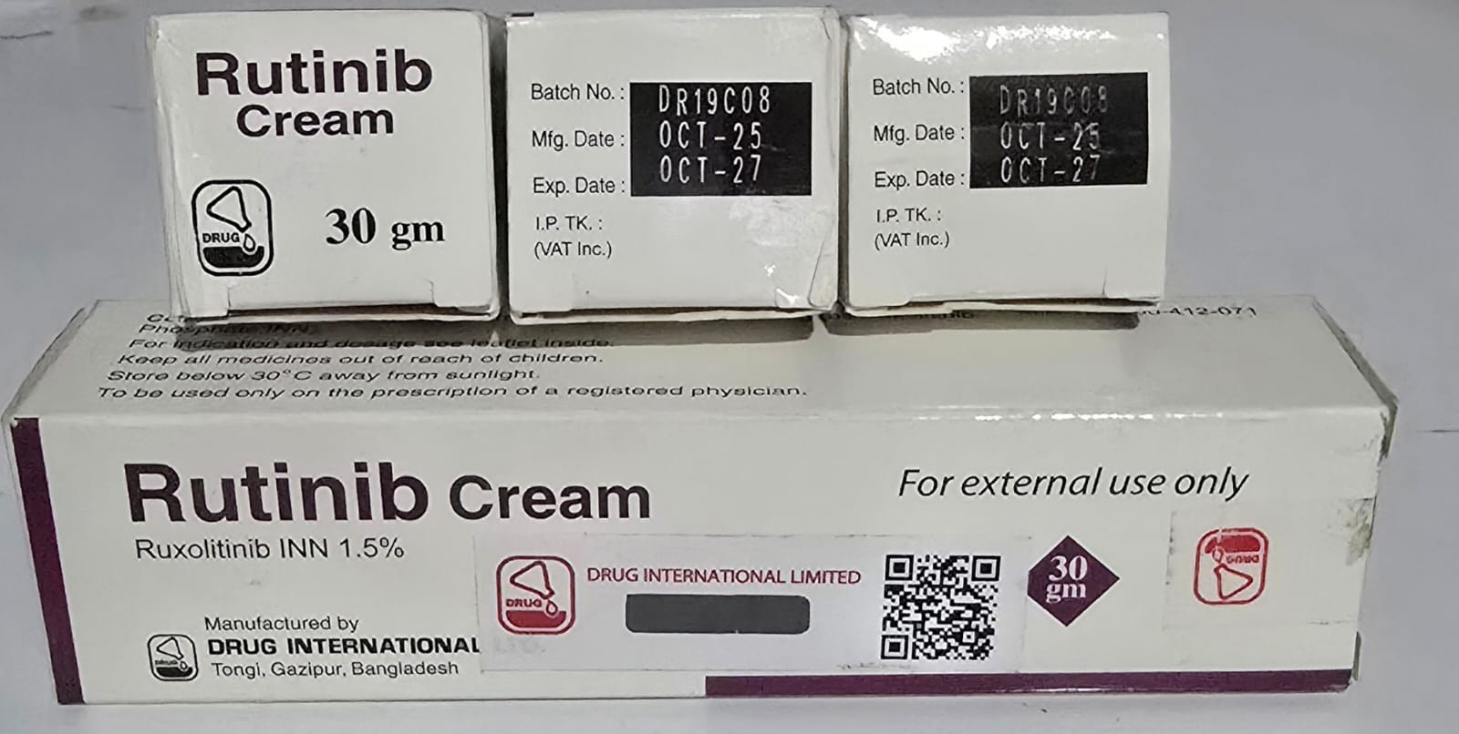 Rutinib cream 1.5%